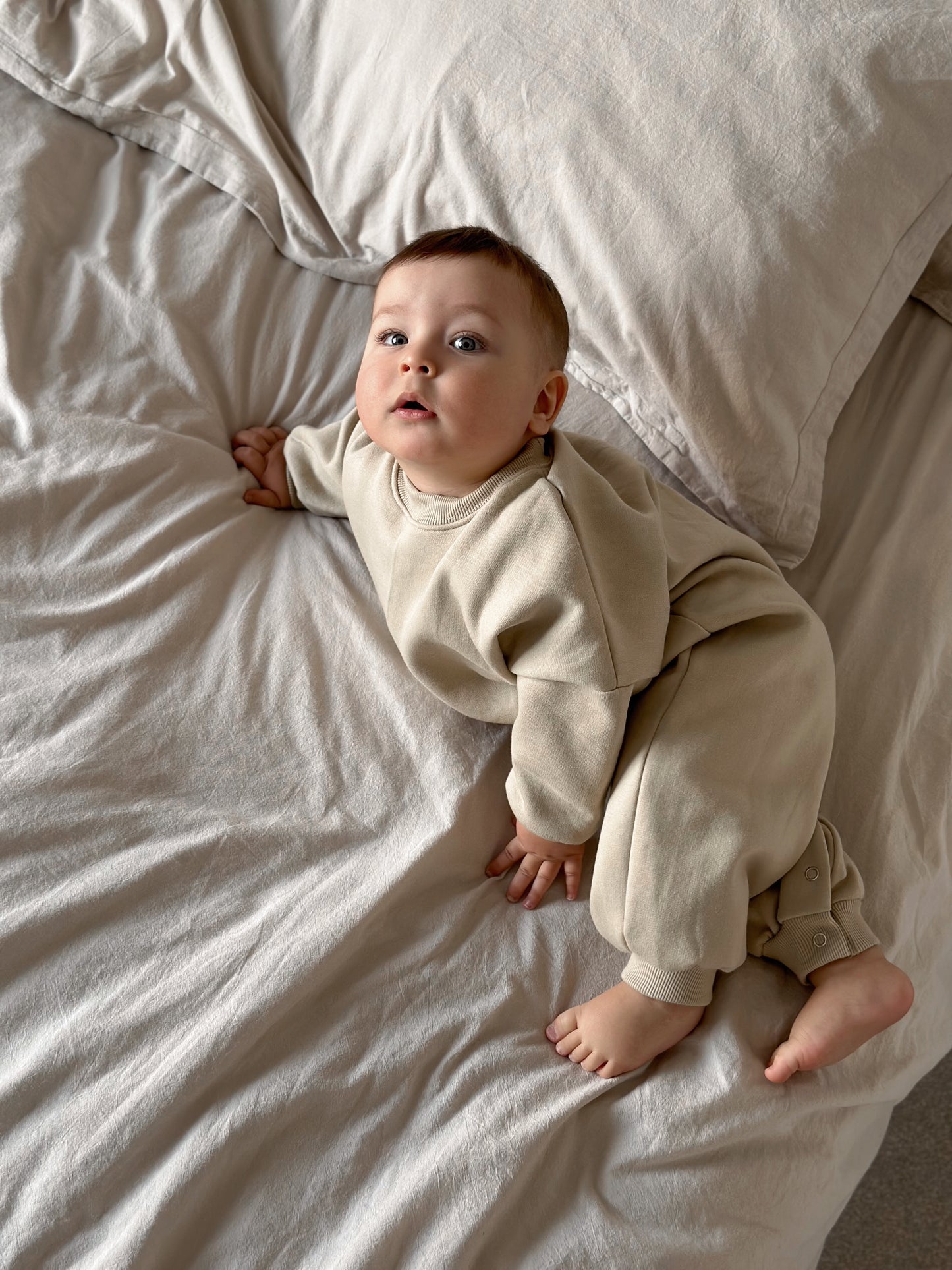 Oversized Romper - Oat