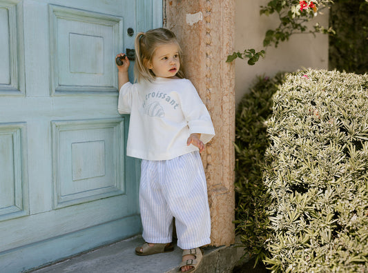 Linen Pant – Striped Sky Blue (Pre Order)